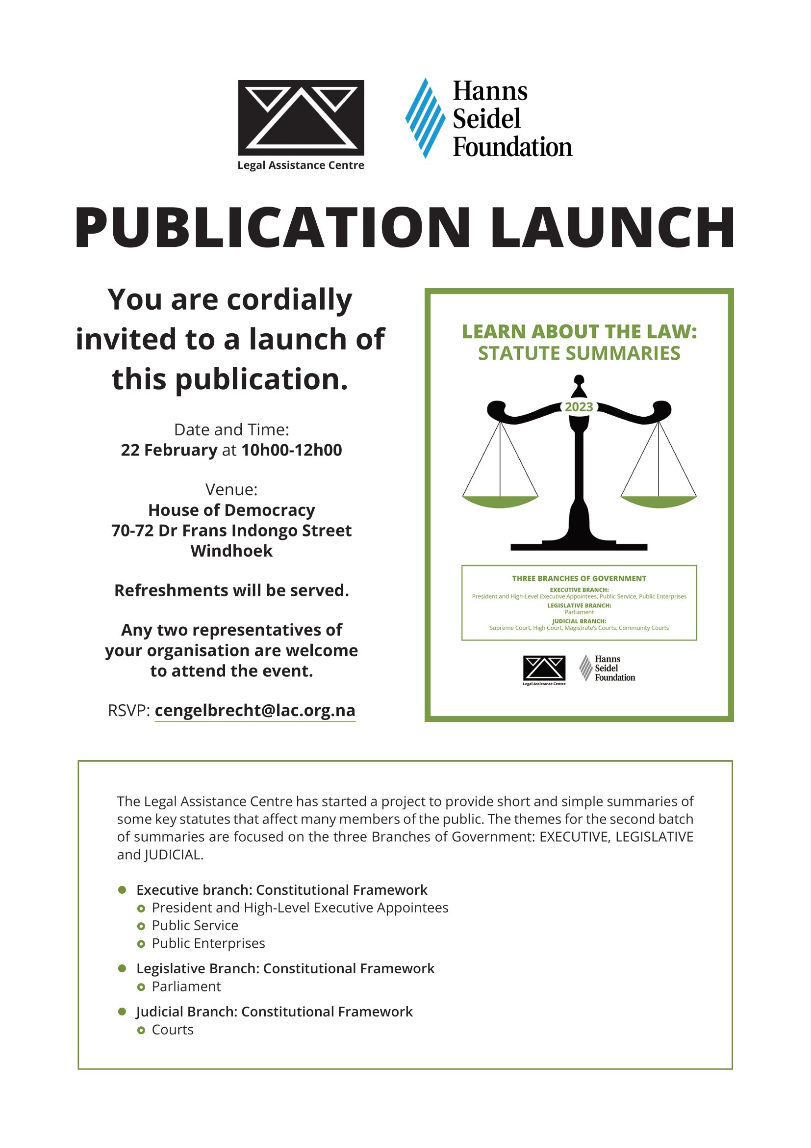 LAC HSF Invitation to Publication Launch