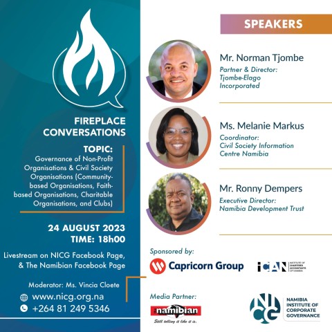 NICG - FIREPLACE CONVERSATIONS: Governance of Non-Profit Organisations & Civil Society Organisations - 24 August 2023