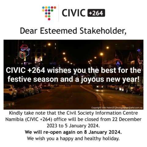 CIVIC BEAT - CIVIC +264 wishes you the best for the festive season and a joyous new year!